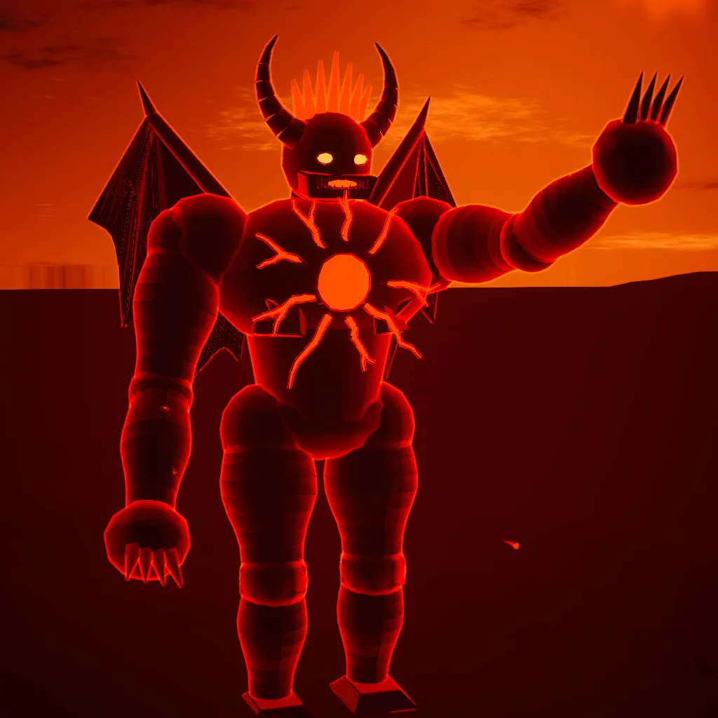 Vorgath the Ash King, a towering crowned fiend under a pillar of hellfire